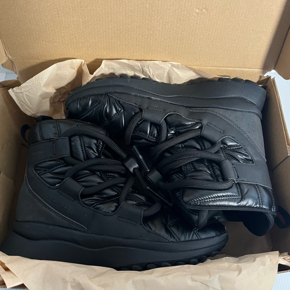Merrell Cloud Puff Quick Lace Polar Waterproof Weightless Boots - Black sz 8.5US - Picture 11 of 13